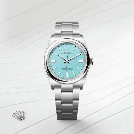 Rolex Oyster Perpetual Tiffany Turquoise Dial Watch