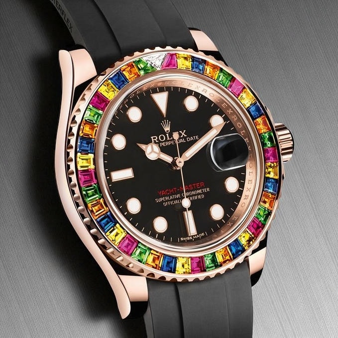 Rolex Rainbow Strap Watch01 Pakistan