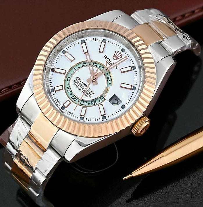 Rolex Sky Dweller Two Tone White Dial Watch Pakistan