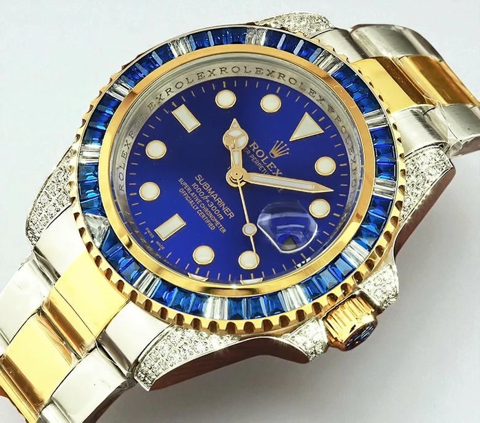 Rolex Submariner Date Blue Customized With Diamond Watch631 Pakistan