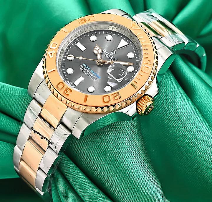 Rolex Yacht Master 40mm Date Two Tone Grey Dial Watch