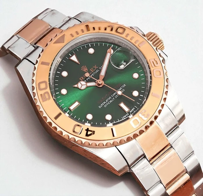 Rolex Yacht Master Green Dial Two Tone Mens Watch Price 116 Pakistan