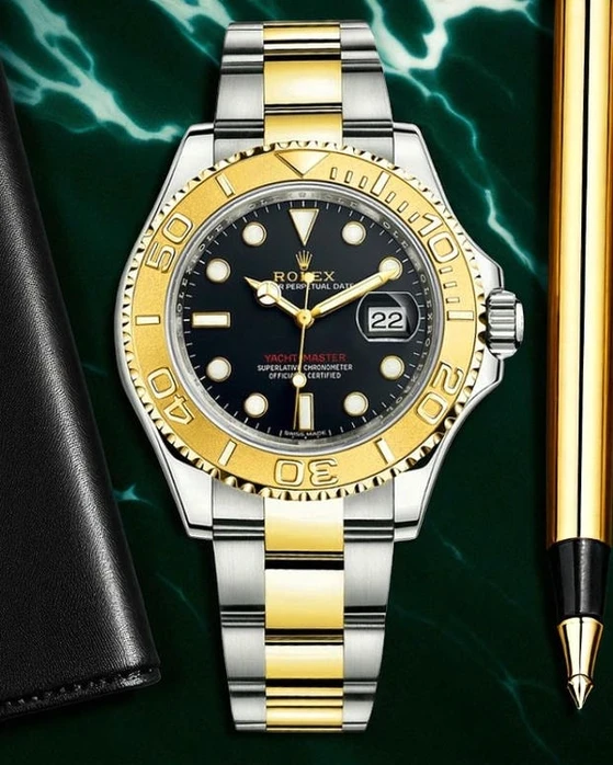 Rolex Yacht Master Tone Tone Black Dial Watch Pakistan