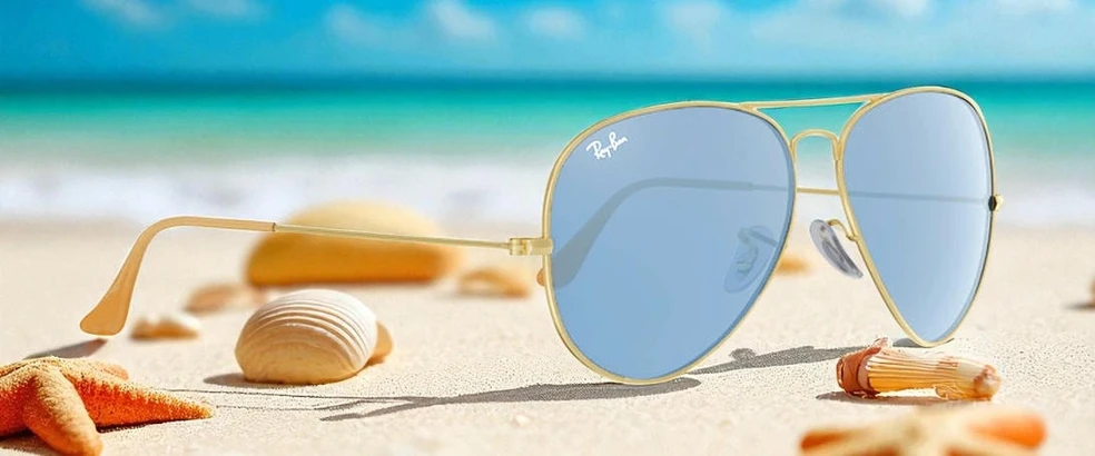 Ray Ban Aviator Light Blue Sunglasses Pakistan