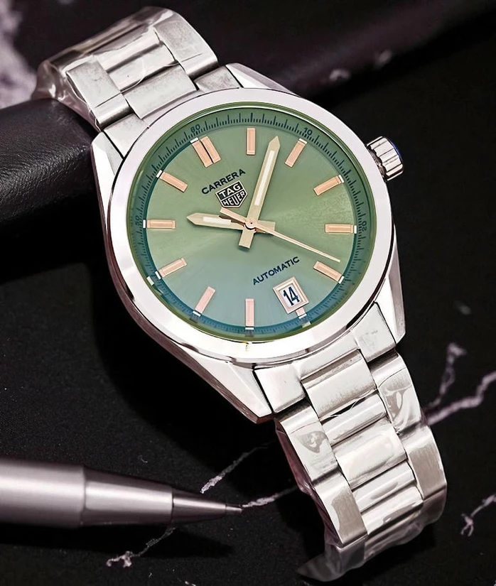 Tag Heuer Carrera Caliber 5 Olive Dial Watch Pakistan 1765832415 Ac93696d