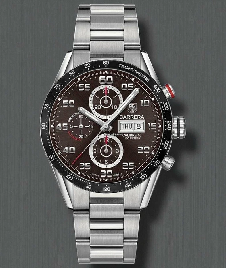 Tag Heuer Carrera Calibre 16 Day Date Brown Dial Watch Pakistan