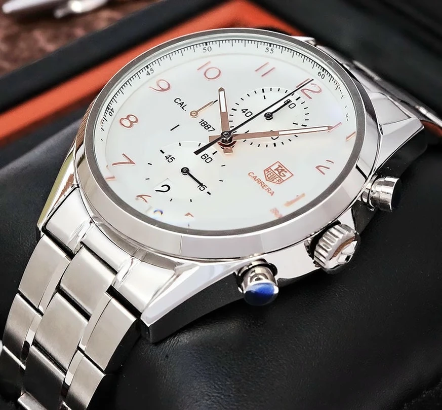 Tag Heuer Carrera Calibre 1887chronograph 43mm White Dial Watch Pakistan