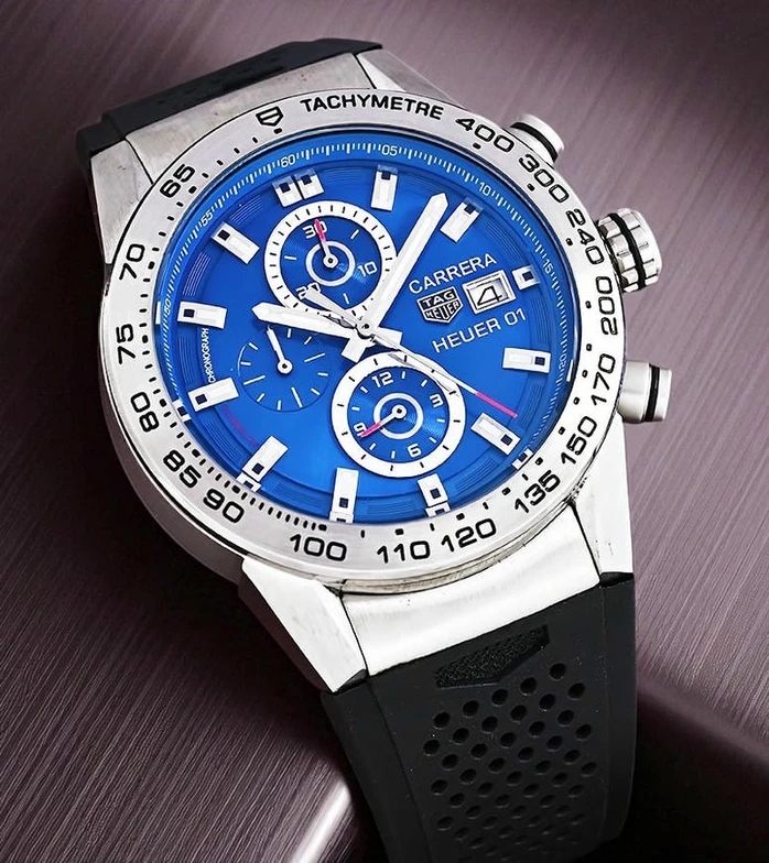 Tag Heuer Carrera Calibre Heuer 01 Blue Dial Watch 1 Pakistan