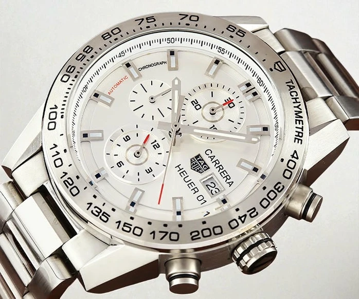 Tag Heuer Carrera Calibre Heuer 01 Silver Dial Watch673 Pakistan