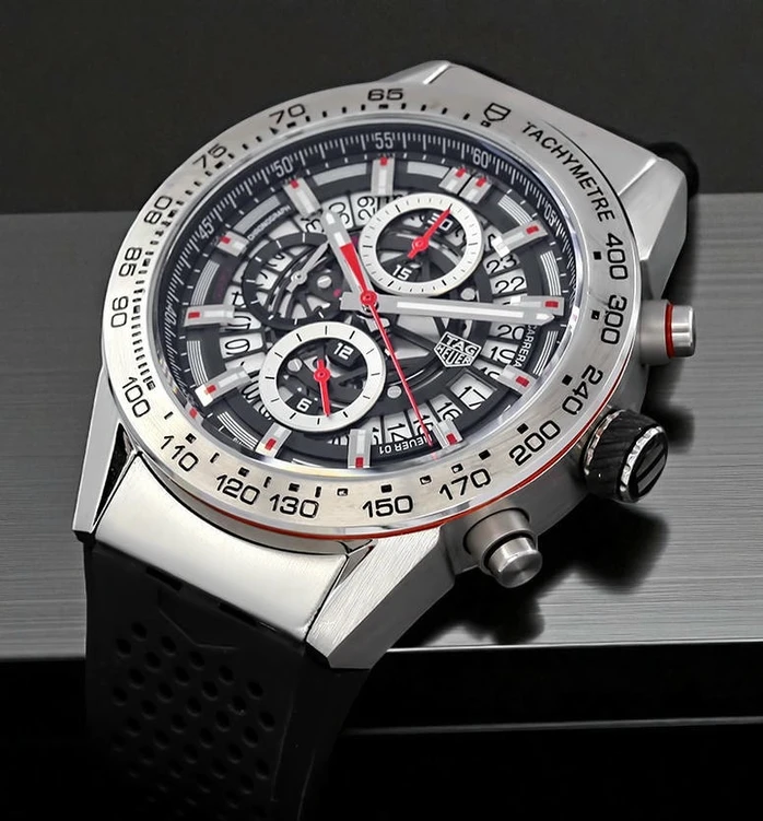 Tag Heuer Carrera Calibre Heuer 01 Skeleton Dial Watch 1 1 Pakistan