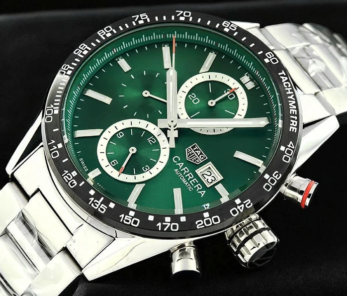 Tag Heuer Carrera Chronograph Calibre 16 Green Dial Watch613 Pakistan