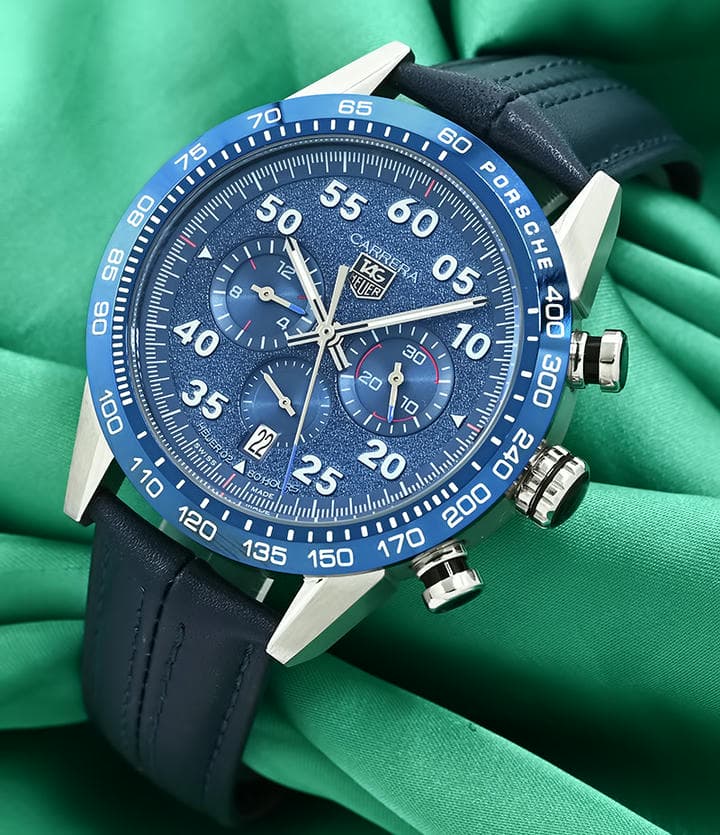 Tag Heuer Carrera Porsche Chronograph Special Edition Blue Watch 1