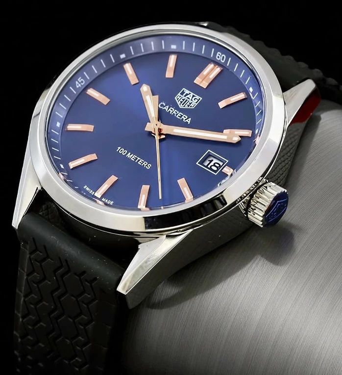 Tag Heuer Carrera Quartz Blue Dial Compressed Pakistan