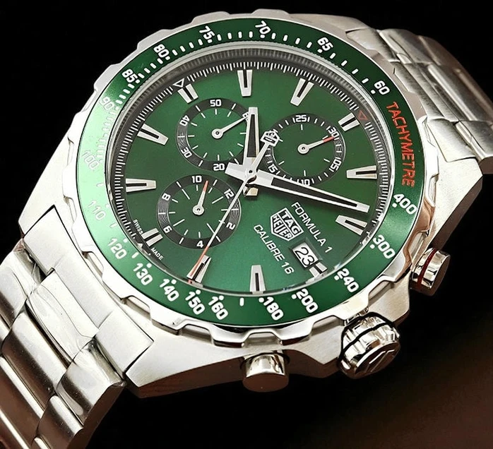 Tag Heuer Formula 1 Calibre 16 Green Dial Watch621 Pakistan