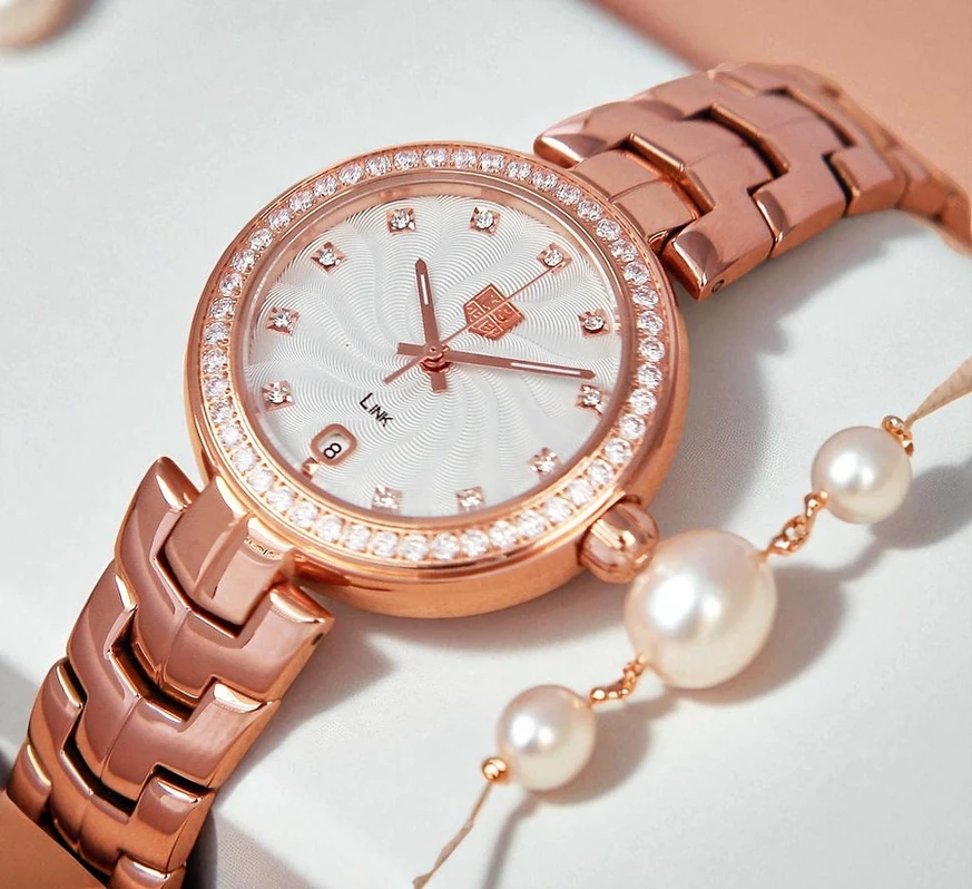 Tag Heuer Link Lady Rosegold Diamond Bezel Watch Pakistan