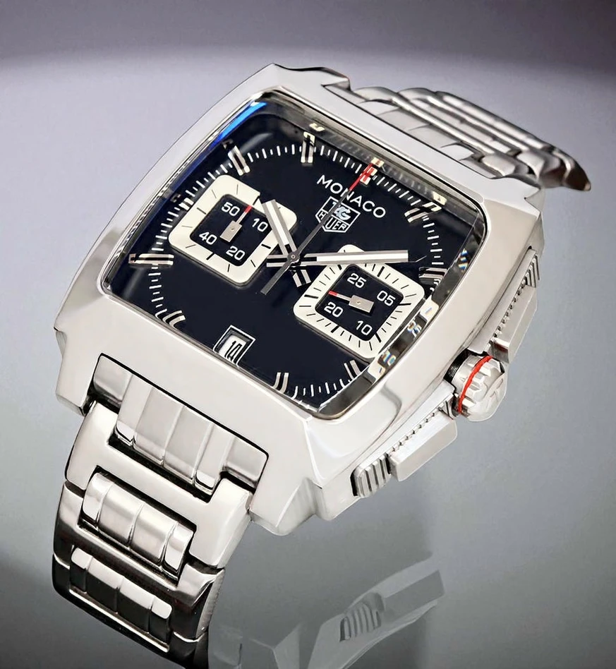 Tag Heuer Monaco Black Dial Watch 1 Pakistan