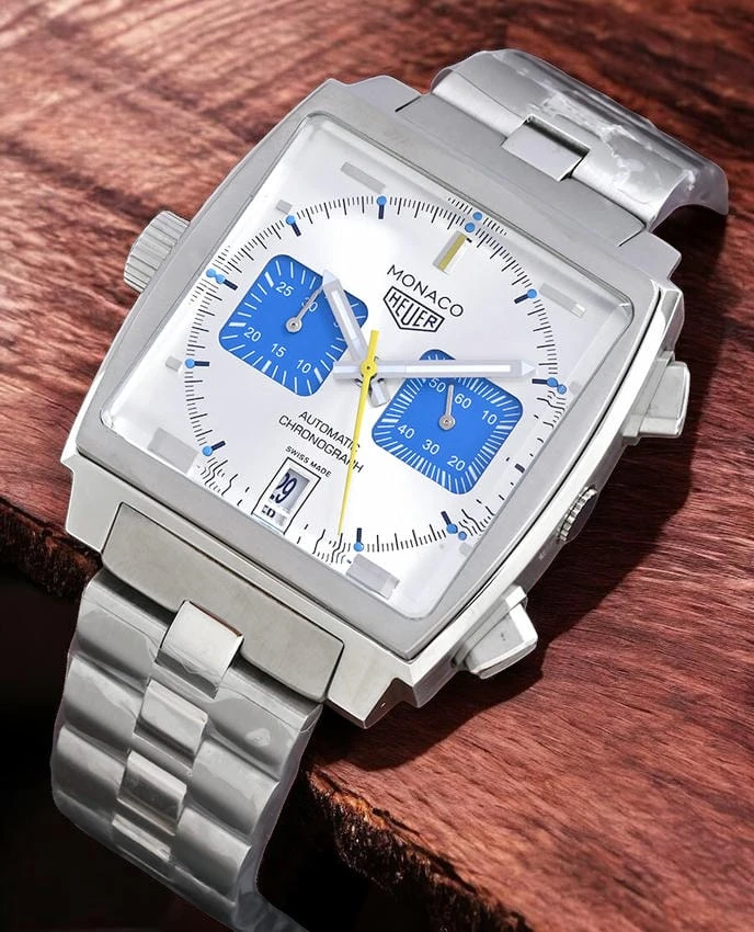 Tag Heuer Monaco Chronograph Racing Blue Sub Dial Mens Watch