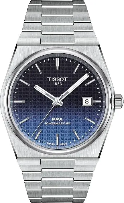 Tissot Prx Powermatic 80 Blue Dial Steel Mens Watch