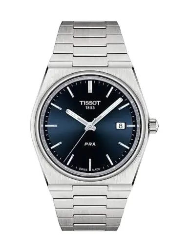 Tissot Prx Silver Stainless Steel Blue Dial Quartz Watch For Gents