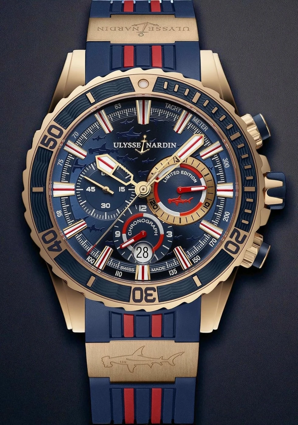 Ulysse Nardin Diver Chronograph Hammerhead Shark Limited Edition Pakistan 1765832580 3491b613