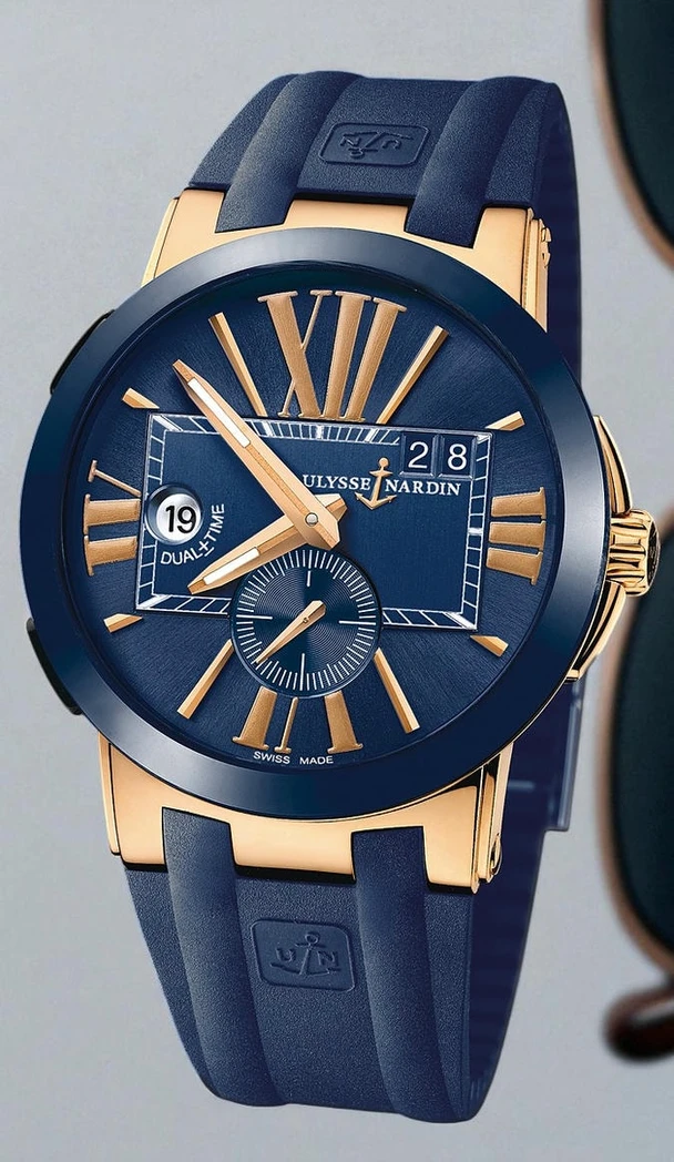 Ulysse Nardin Executive Dual Time Mens Rose Gold Ref 246 00 3 43 Pakistan