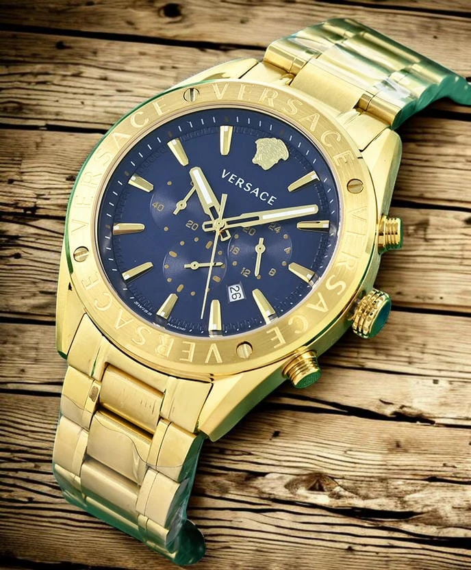 Versace Blue Dial Chronograph Watch For Men Photoroom 1780998187 E17a13ad