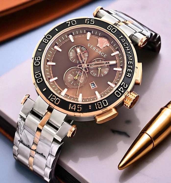 Versace Brown Dial Chronograph Watch Pakistan 1765832591 F28ff0eb