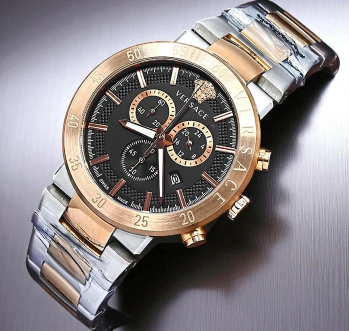 Versace Chronograph Mens Two Tone Watch Pakistan 1765832592 00663336