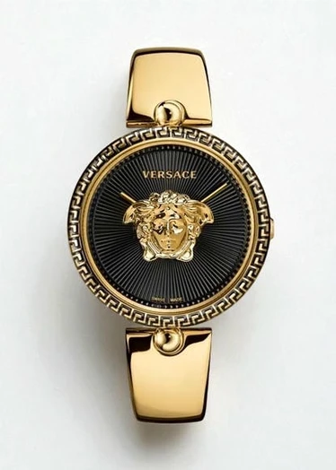 Versace Goldblack Palazzo Empire Semi Bangle 39mm Watch Goldblack Front Pakistan