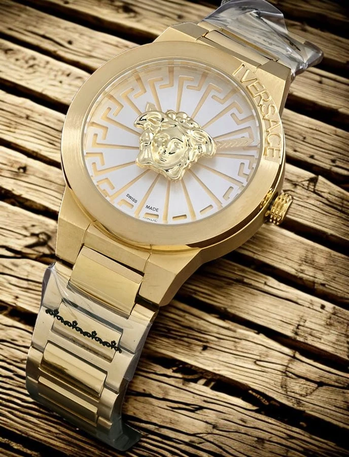 Versace Medusa Infinite Gold Tone Wrist Unisex Watch Photoroom 1780998196 44c839ef
