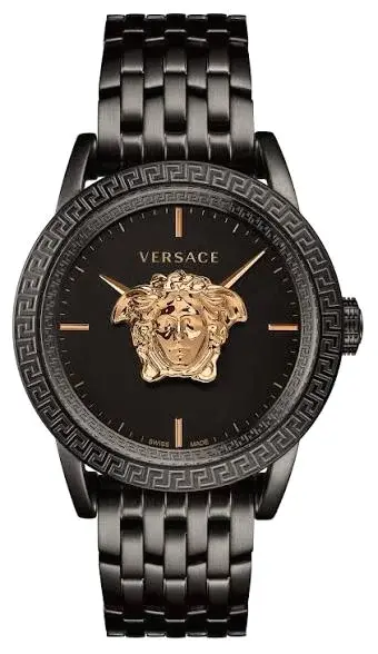 Versace Mens Quartz Swiss Made Stainless Steel Black Dial 1783796644 0b0cf952
