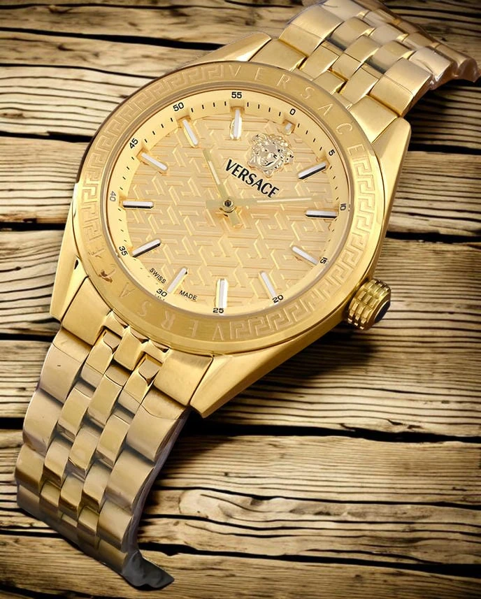 Versace V Code Bracelet Gold Dial Unisex Watch Photoroom 1780998199 53ba474a