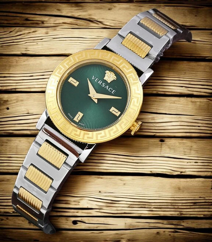 Versace V Tribute Two Tone Quartz Ladies Watch With A Green Dial Photoroom 1780998201 E2099df5